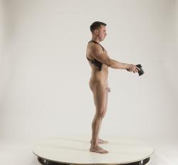 MICHAEL NAKED SOLDIER DIFFERENT POSES WITH GUN